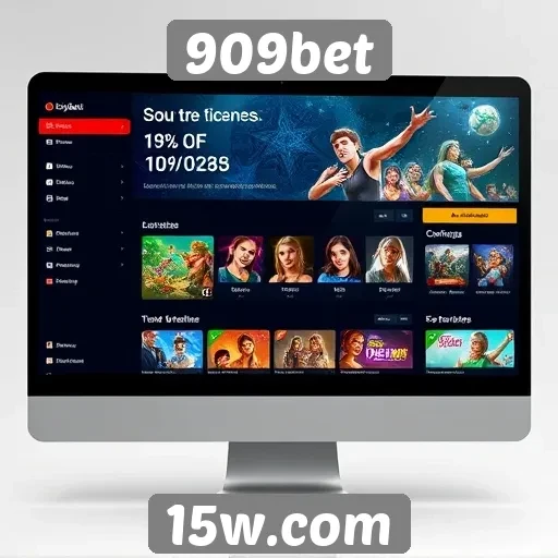 Navegação e interface do usuário no site 909bet