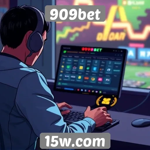 Interface do usuário do 909bet em foco